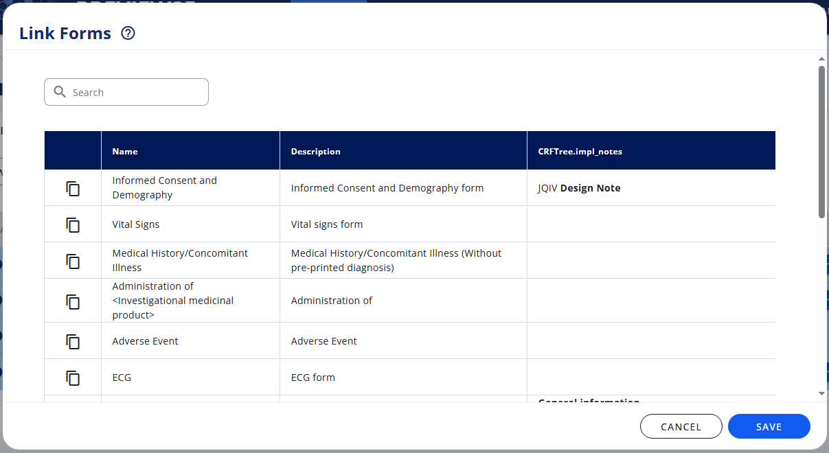 Link CRF Form